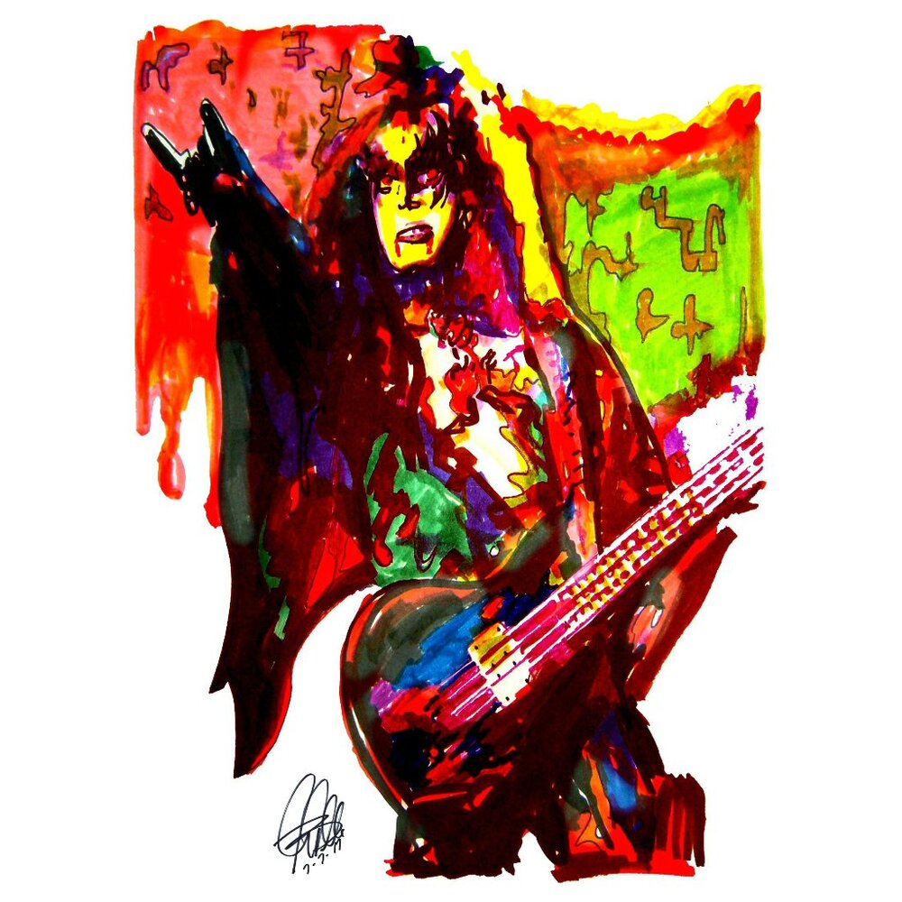 Gene Simmons Kiss Singer Hard Rock Music Poster Print Wall 18x24
